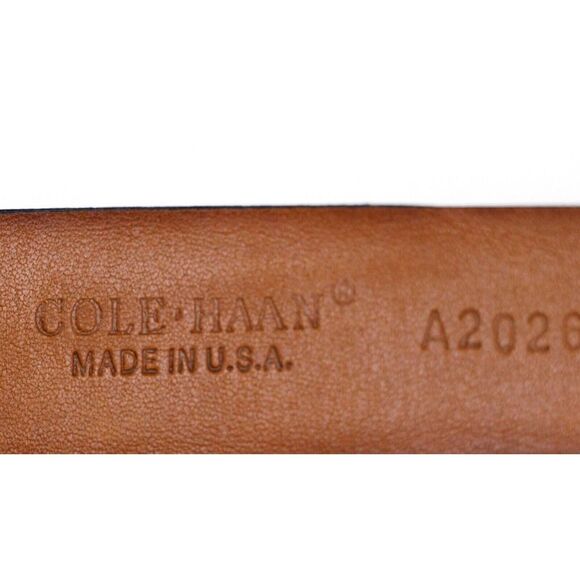 Cole Haan BLACK GENUINE LEATHER 1 1/8"Wd CASUAL DRESS MEN'S BELT Sz 34/85 (B35 - Picture 7 of 15